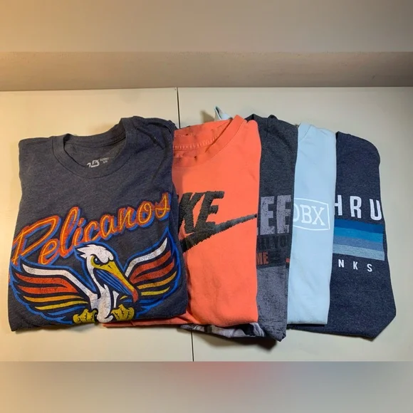 5 adult size Small short sleeve t-shirts. All in fair/good condition. - Picture 1 of 6